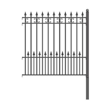 Aleko OSt.PetersburgStyleDIYIronWroughtSteelFence5.5'x5'HighQuality FENCESTPDIY5X5.5
